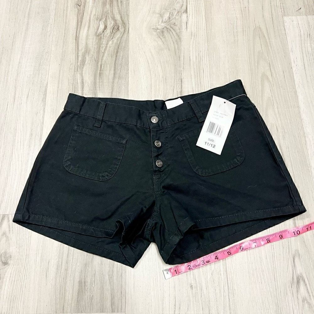 NWT vintage deadstock Y2k Jordache Black Button up Short Size 11/12 - Picture 5 of 14